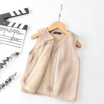 Vestă caldă cu fermoar pentru copii, toamnă iarnă, fleece, design de modă, jachetă fără mâneci pentru copii, băieți, fete, 2-10 ani, vestă
