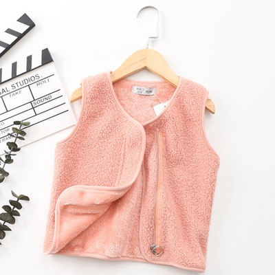 Vestă caldă cu fermoar pentru copii, toamnă iarnă, fleece, design de modă, jachetă fără mâneci pentru copii, băieți, fete, 2-10 ani, vestă