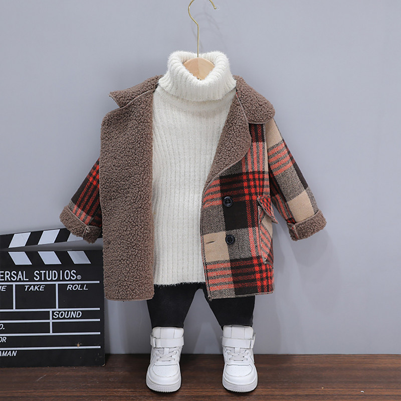 Mētelis zēnam Plaids Patter Jaka Mētelis zēns pavasara rudens zēnu jakas ikdienas stils bērnu apģērbi zēnam