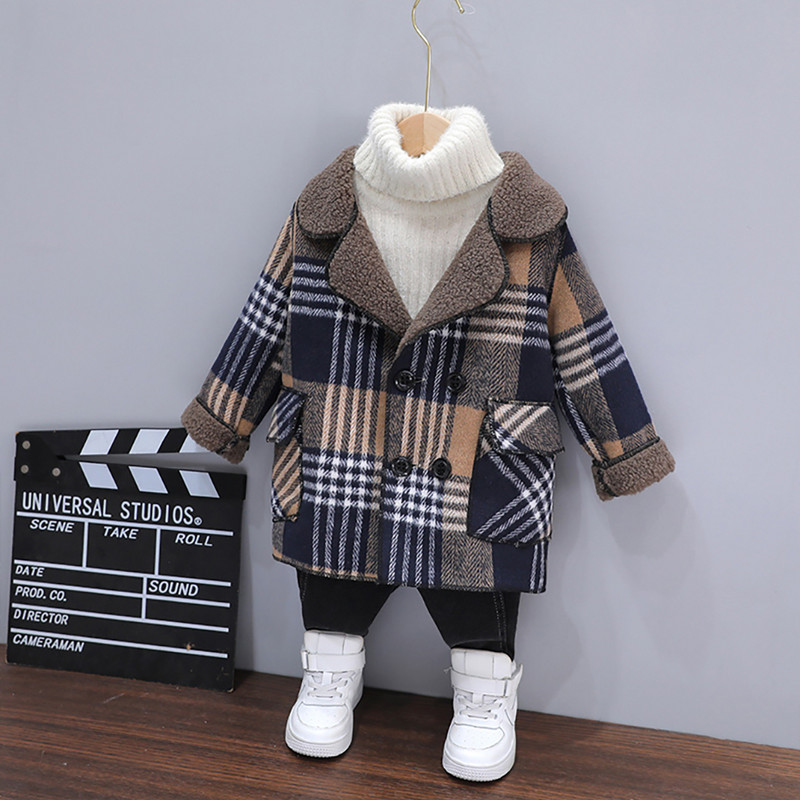 Mētelis zēnam Plaids Patter Jaka Mētelis zēns pavasara rudens zēnu jakas ikdienas stils bērnu apģērbi zēnam