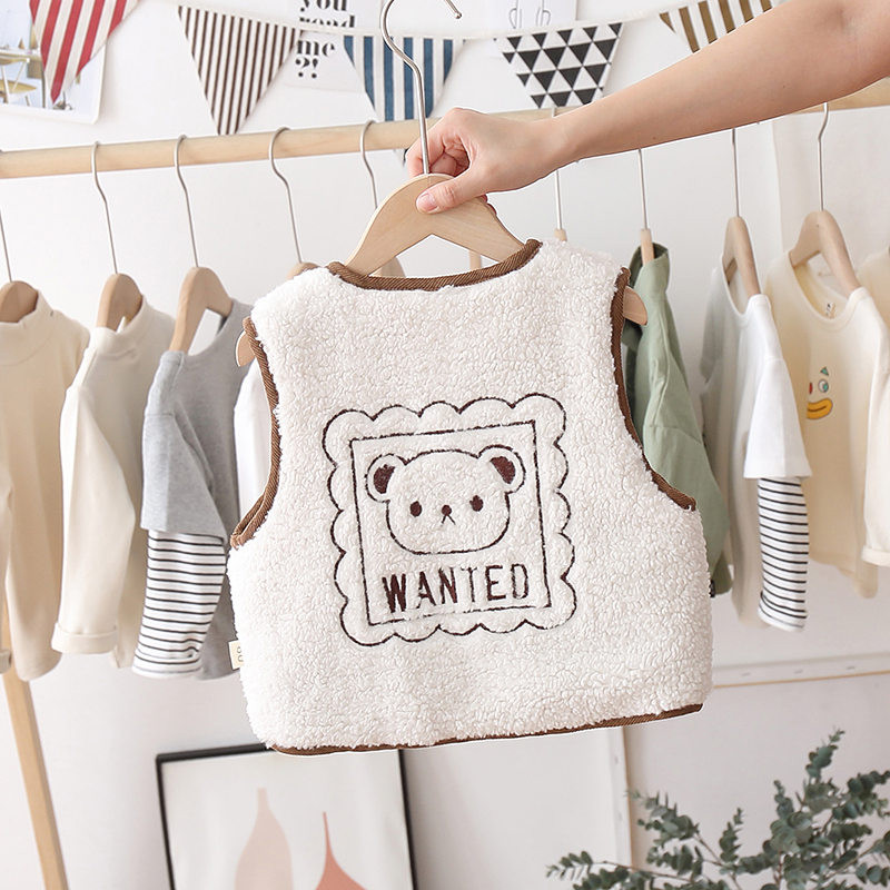 Nova deblja odjeća za bebe, dječake, djevojčice, dječji prsluk iz crtića, dječji ležerni kostim od flisa, jesen, zima, dječja moda, topla vanjska odjeća