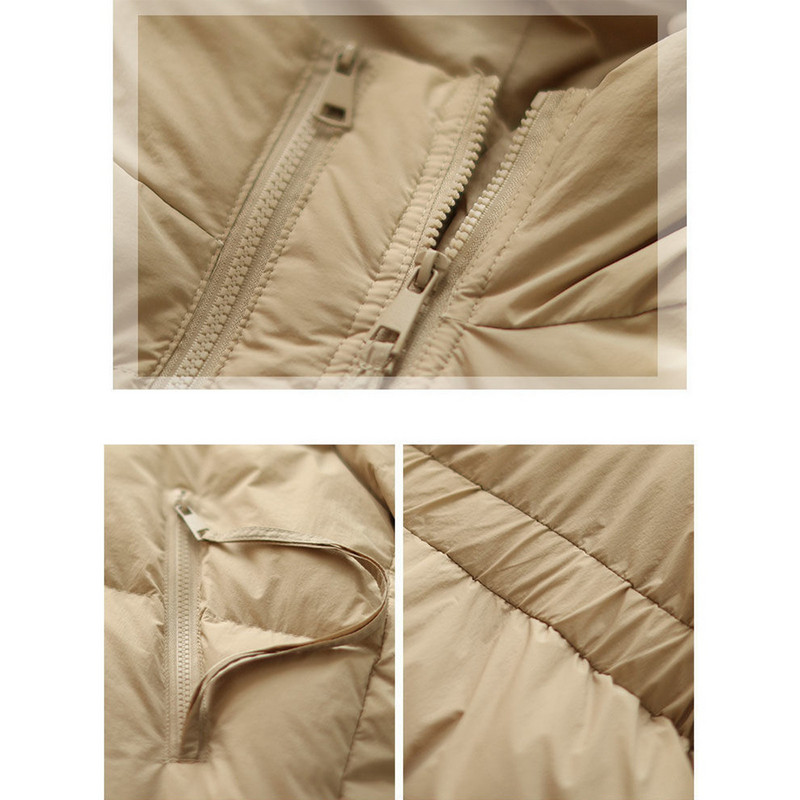 Jachetă coreeană groasă și solidă de puf, cu glugă, cu fermoar, iarnă, din bumbac, căptușită, Jachete de iarnă pentru femei 2023 바람막이