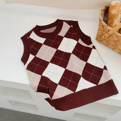 Vestă tricotată pentru copii în stil coreean, 2023, nouă modă, școală, haine pentru băieți, vestă fără mâneci pentru fete, îmbrăcăminte exterioară