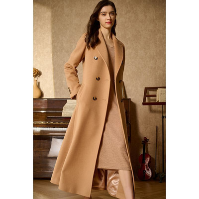 Toamnă/Iarnă 2023, nouă haină de damă, cămilă, culoare uni