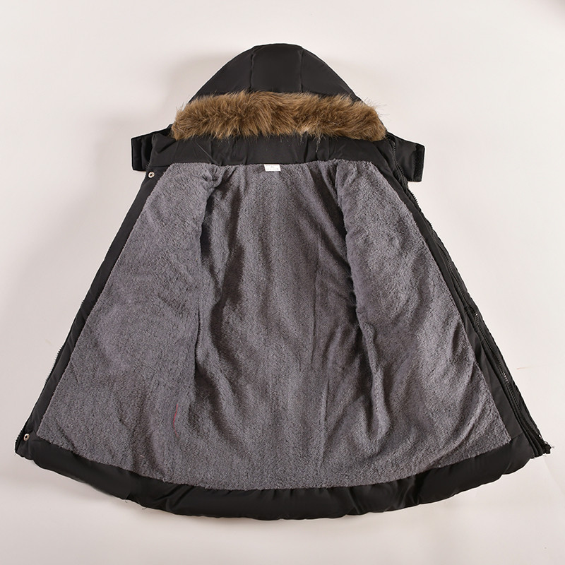 Χειμερινό νέο μπουφάν για αγόρια Keep ζεστό Χοντρό γράμμα μόδας γιακάς για αγόρια με κουκούλα με φερμουάρ Φθινοπωρινά εξωτερικά ρούχα 4-8 ετών Παιδικά ρούχα