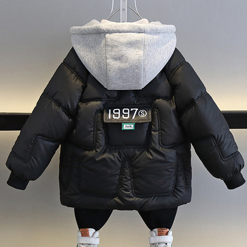 Tinejdžerska zimska punjačka jakna za dječake Održava toplinu Modni dječji kaput s kapuljačom i patentnim zatvaračem Gornja odjeća za dječake Rođendanski dar 4-14 godina Dječja odjeća