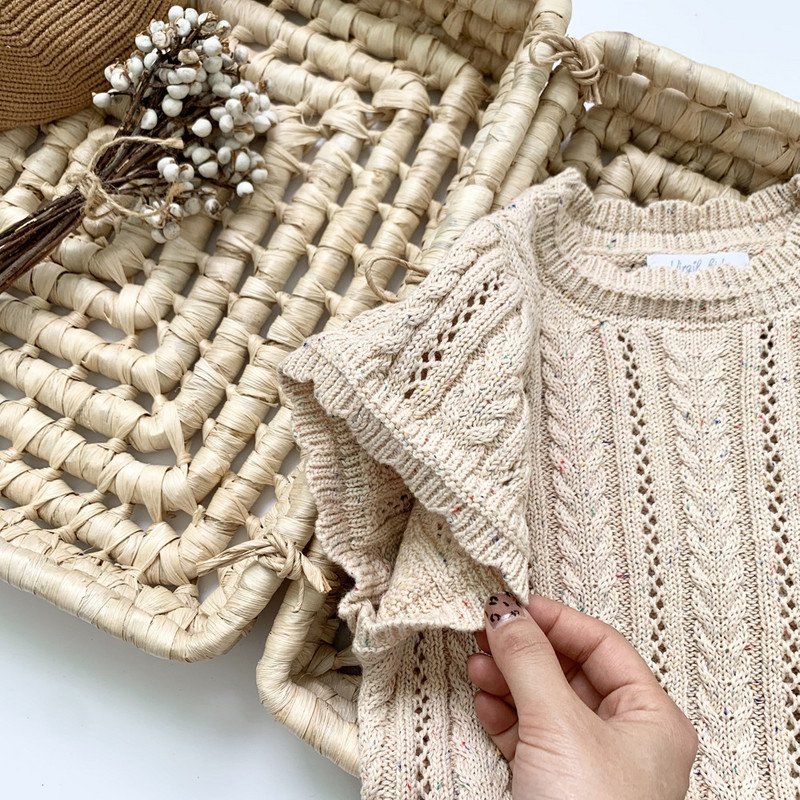 Jesen Zima Dječji prsluk Jakna Vintage pleteni prsluk Pleteni kaput bez rukava 90-140 cm DT508