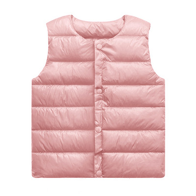 Bērnu veste zēniem Masīva apaļa apkakle Mīksta silta dūnu veste meitenei bez piedurknēm bērniem ziemas veste Bērnu ziemas apģērba veste