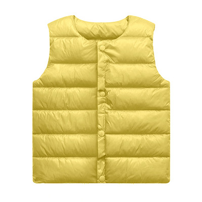Bērnu veste zēniem Masīva apaļa apkakle Mīksta silta dūnu veste meitenei bez piedurknēm bērniem ziemas veste Bērnu ziemas apģērba veste