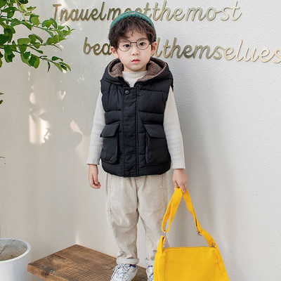 Zimski prsluk za dječake i djevojčice 2021, novi dječji prsluk od baršuna za dječake bez rukava, dječja gornja odjeća, kaputi, jakne DT320