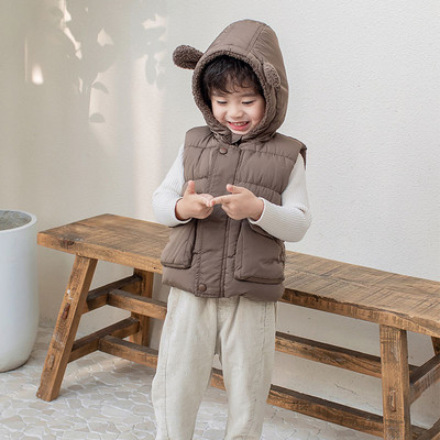 Zimski prsluk za dječake i djevojčice 2021, novi dječji prsluk od baršuna za dječake bez rukava, dječja gornja odjeća, kaputi, jakne DT320