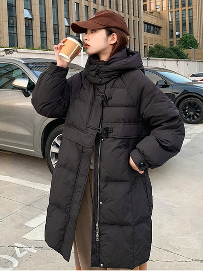 Zimske ženske donje jakne za 2023. Ultra lagani topli ležerni kaput Ženska pufer jakna s kapuljačom, pamučno podstavljene parke Duga gornja odjeća