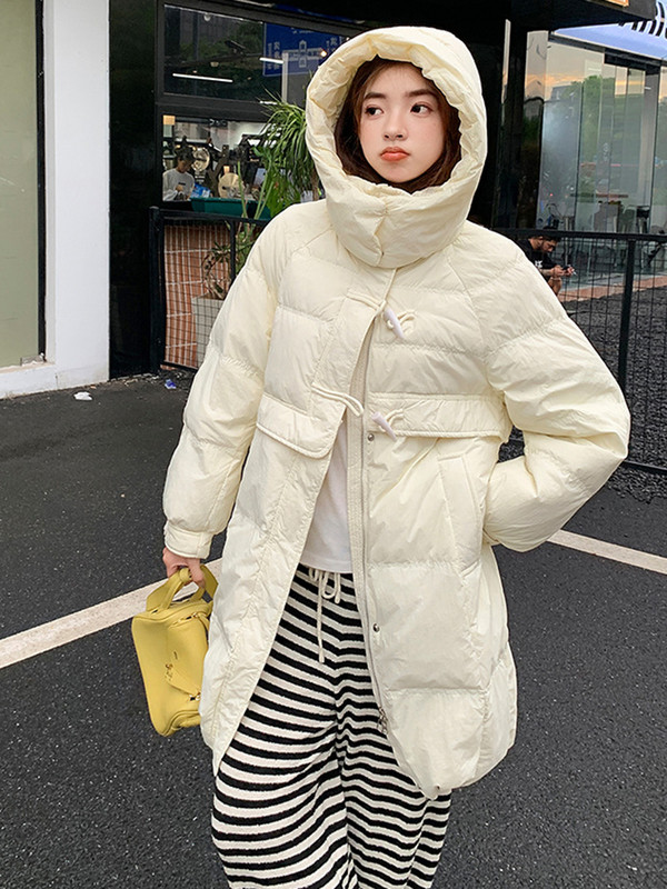 Zimske ženske donje jakne za 2023. Ultra lagani topli ležerni kaput Ženska pufer jakna s kapuljačom, pamučno podstavljene parke Duga gornja odjeća