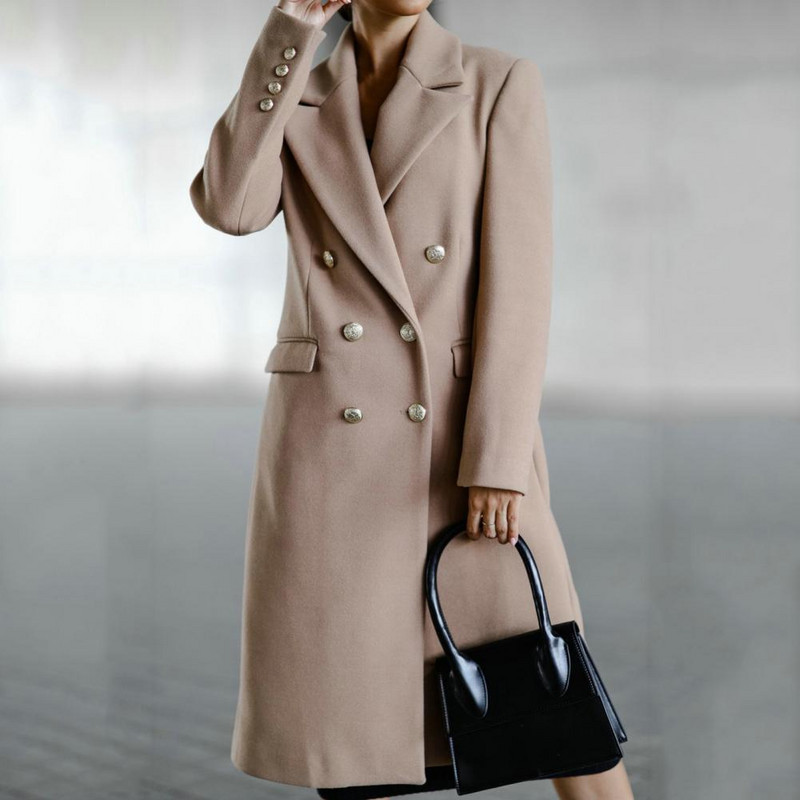 Zimski kaput Kardigan dugih rukava koji održava toplinu Spušteni ovratnik Ženski jesenski kaput Ženski zimski kaput za posao