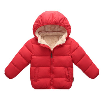 Детско памучно пухено яке от кашмир, зимно дебело, топло парково палто с качулка, горно облекло за деца, момчета, момичета 1-6 години