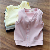 Vestă pentru copii pentru fată și băiat, ocazional, din bumbac, haine exterioare pentru copii, haine, cu decolteu în V, vestă fără mâneci, jachetă RT550