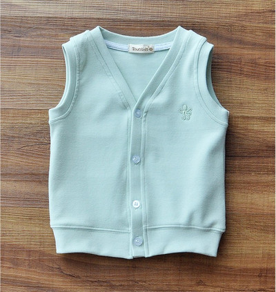 Vestă pentru copii pentru fată și băiat, ocazional, din bumbac, haine exterioare pentru copii, haine, cu decolteu în V, vestă fără mâneci, jachetă RT550