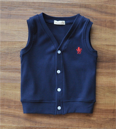 Vestă pentru copii pentru fată și băiat, ocazional, din bumbac, haine exterioare pentru copii, haine, cu decolteu în V, vestă fără mâneci, jachetă RT550