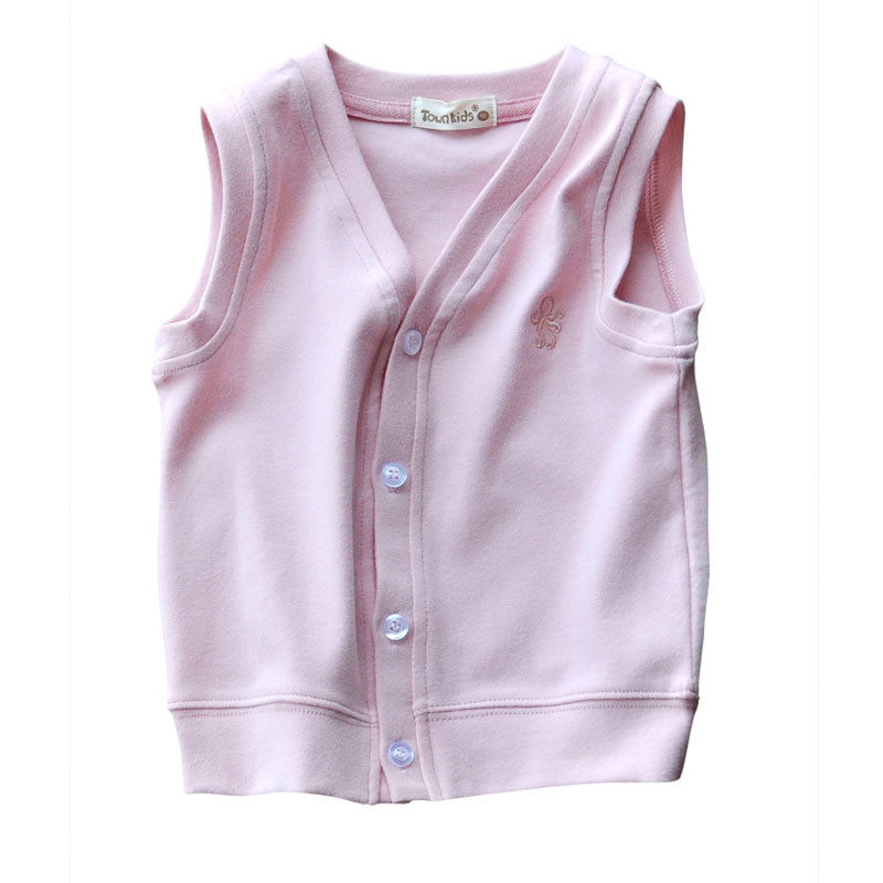 Vestă pentru copii pentru fată și băiat, ocazional, din bumbac, haine exterioare pentru copii, haine, cu decolteu în V, vestă fără mâneci, jachetă RT550