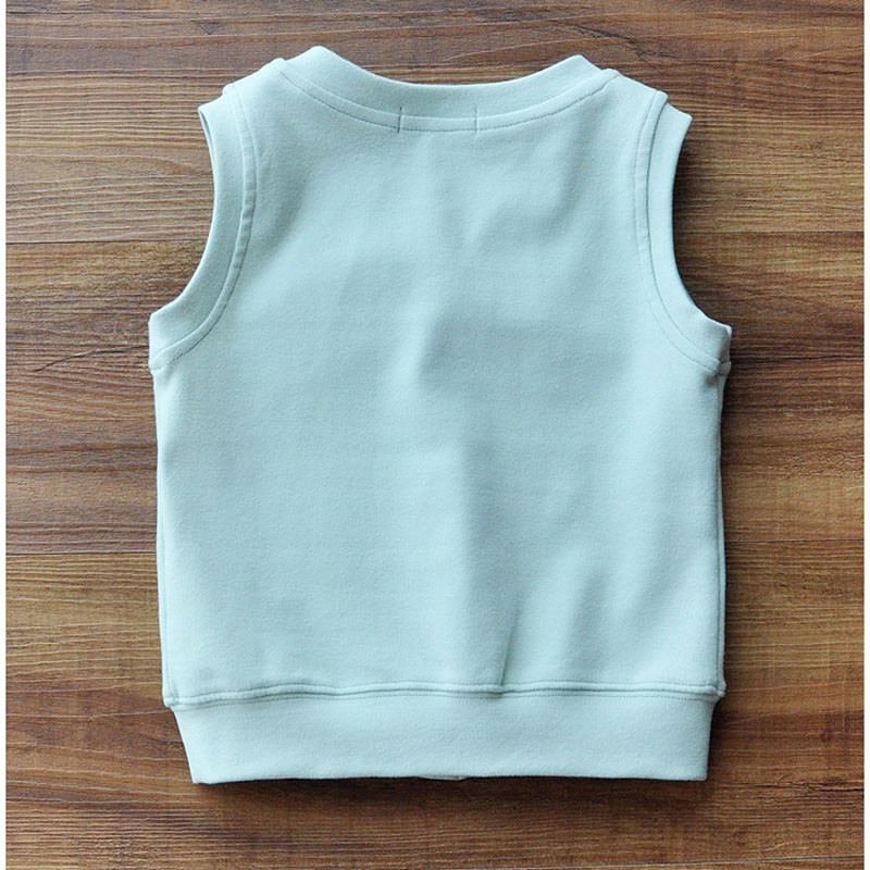 Vestă pentru copii pentru fată și băiat, ocazional, din bumbac, haine exterioare pentru copii, haine, cu decolteu în V, vestă fără mâneci, jachetă RT550