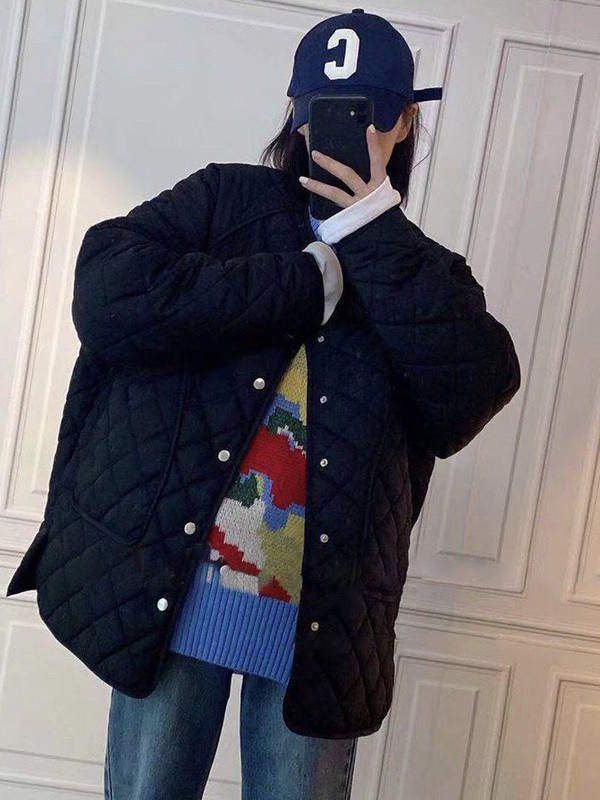 KBAT Zimske ženske parke Pamučne podstavljene jakne Ležerne tople parke otporne na vjetar Preveliki kaput Modne ženske vanjske parke