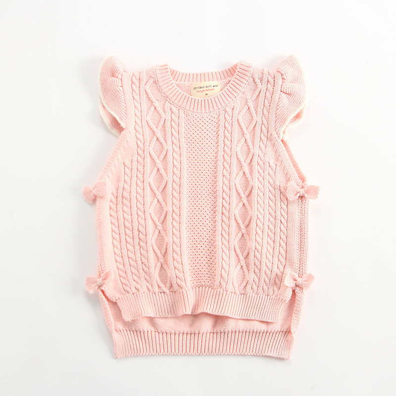 2021 coreeană primăvară toamnă fete tricotat pulover vestă fără mâneci Pulover Topuri fete vestă DT253