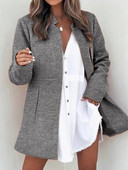 Jesen i zima Novi ženski kaput dugih rukava Elegantno odijelo Jakne s ovratnikom za žene Jednobojna tanka ženska gornja odjeća Novo 2023.