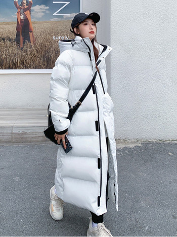 KBAT 2023 Winter Warm Parka Long Γυναικείο πουπουλένιο μπουφάν Snow Coat Γυναικείο μπουφάν με κουκούλα Thicken Ζεστό Elegnat Γυναικεία αντιανεμικά ρούχα