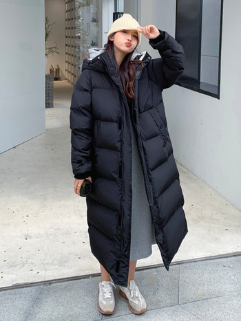 KBAT 2023 Winter Warm Parka Long Γυναικείο πουπουλένιο μπουφάν Snow Coat Γυναικείο μπουφάν με κουκούλα Thicken Ζεστό Elegnat Γυναικεία αντιανεμικά ρούχα