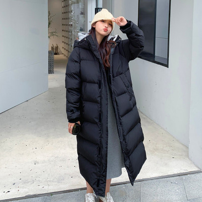 KBAT 2023 Zimska topla parka Duga ženska puhasta jakna Snježni kaput Ženska jakna s kapuljačom Deblja topla Elegnat ženska gornja odjeća otporna na vjetar