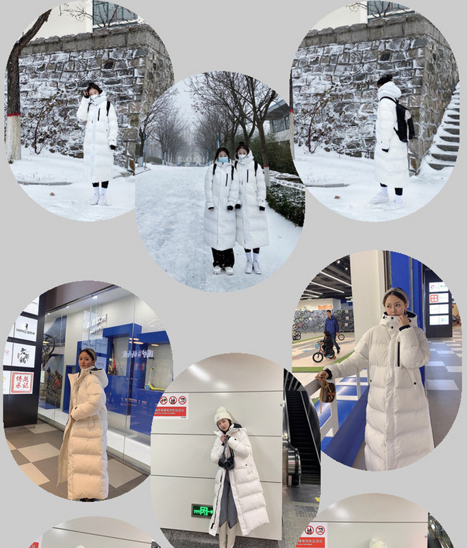 KBAT 2023 Zimska topla parka Duga ženska puhasta jakna Snježni kaput Ženska jakna s kapuljačom Deblja topla Elegnat ženska gornja odjeća otporna na vjetar