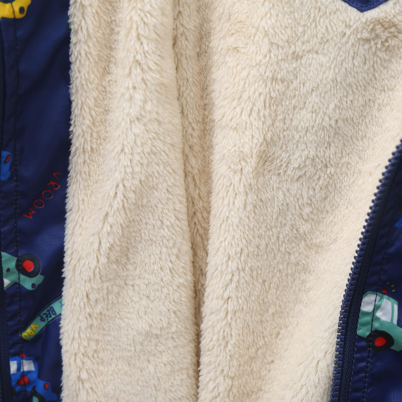 Dječja jakna s kapuljačom za bebe Kaputi Jesen za dječake Crtić Vrlo dobro održava toplinu Jakna Kaput za malu djecu Jakna s patentnim zatvaračem Gornja odjeća 90-130 cm