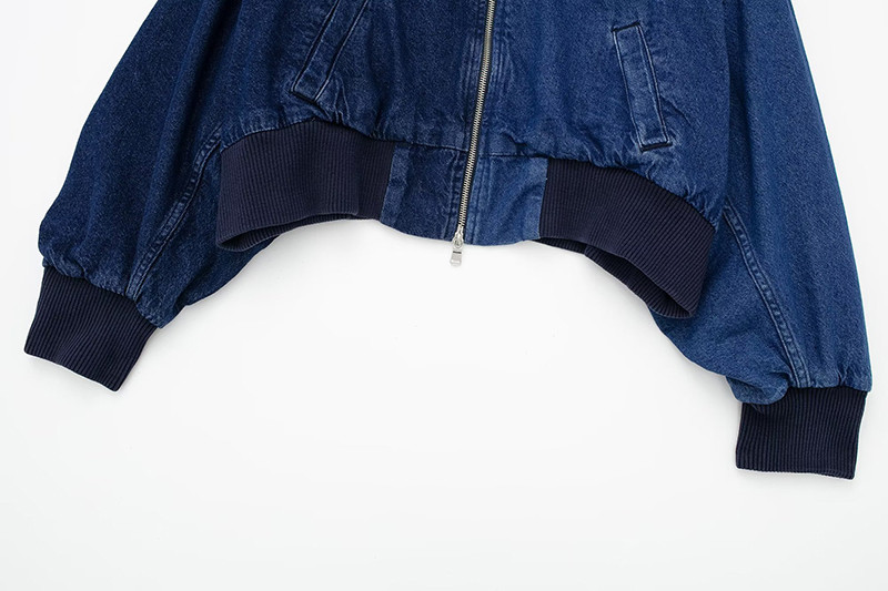 Patchwork traper jakna za žene 2023. široka jakna dugih rukava Vintage korejska moda Y2K kratki kaput Jesenska ležerna jeans jakna