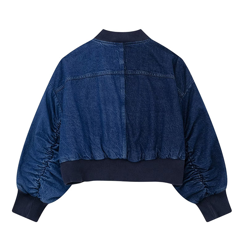 Patchwork traper jakna za žene 2023. široka jakna dugih rukava Vintage korejska moda Y2K kratki kaput Jesenska ležerna jeans jakna