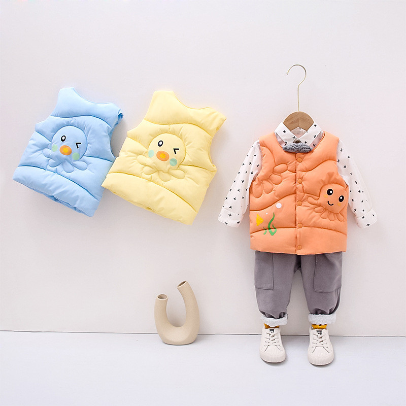 Veste pentru bebeluși pentru băieți, haină drăguță din bumbac, noua primăvară, toamnă iarnă, 2021 pentru copii, vestă caldă fără mâneci pentru copii, veste pentru fete