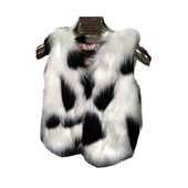 Veste Kažokādas Ziemas Sezona 2023 Eiropa Universāls stils Amerikas jaka Bērnu apģērbi bez piedurknēm kroku, vienkārši