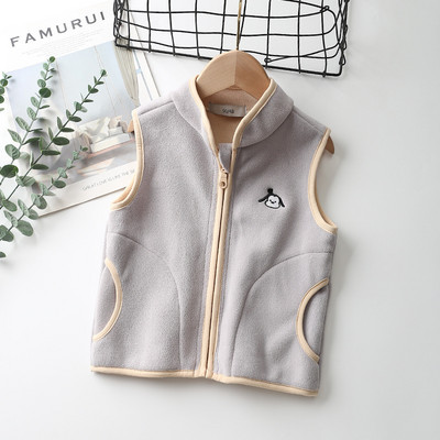 Vestă fleece pentru copii, toamnă/iarnă, cu fermoar, design pentru copii, vestă caldă pentru bebeluși, băieți, fete, 2-10 ani, haină LC271
