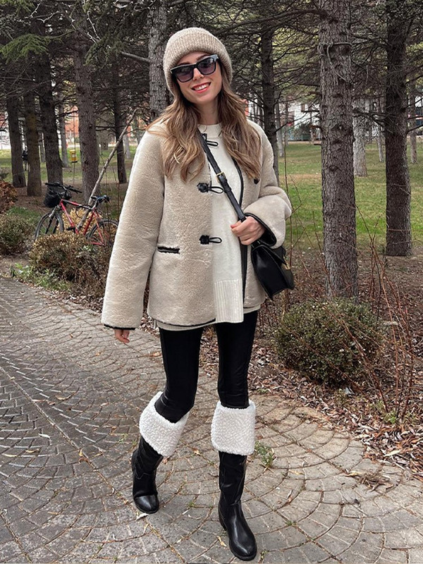 Toamnă Iarnă Paltoane cu blană Moda Casual Jachete largi pentru damă Jachete cu mânecă lungă pentru femei Jachete 2023 Manteau Femme