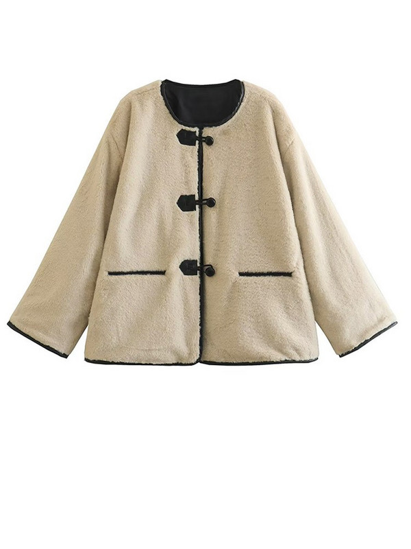 Toamnă Iarnă Paltoane cu blană Moda Casual Jachete largi pentru damă Jachete cu mânecă lungă pentru femei Jachete 2023 Manteau Femme