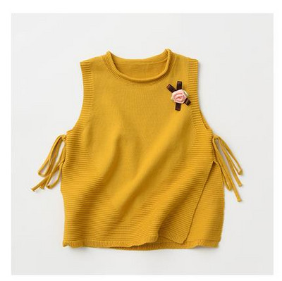 Dječji pleteni prsluk Novi džemper bez rukava za djevojčice 2020. Jednobojni prsluk za djevojčice DT167