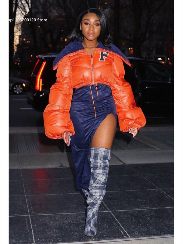 Jachetă de bumbac cu broderie de modă pentru femei Jachetă casual cu rever mare Jachetă căptușită scurtă și mică.