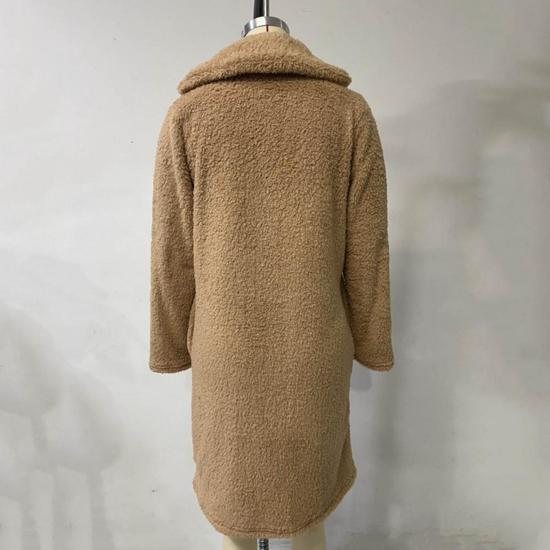 Novo u ženskim balonerima, plišanim debljim gornjim kaputima, jesen-zimi, jednorednim kopčanjem, plišanoj jakni, dugačkoj odjeći