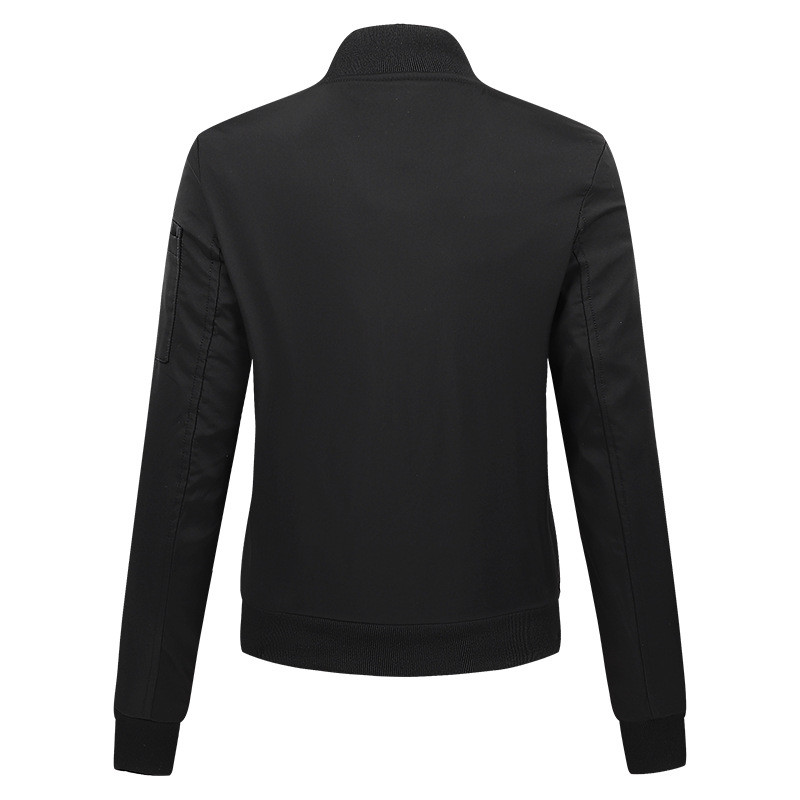 Nova ženska leteća jakna, zadebljana jesen i zima, ležerni bejzbolski kaputi, jednobojna vanjska odjeća s patentnim zatvaračem, ženska odjeća 2Xl