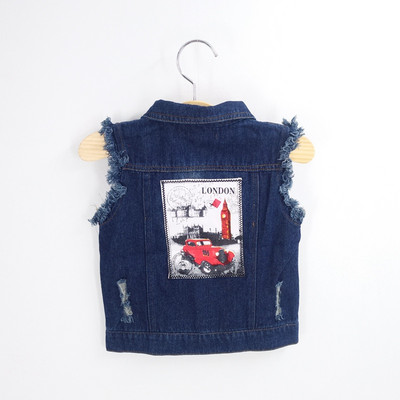 1-8T vestă pentru copii vestă pentru băieți Blugi Jachetă pentru bebeluși Gilet de blugi Îmbrăcăminte de exterior Îmbrăcăminte pentru copii Haine de primăvară de toamnă jachetă de băieți