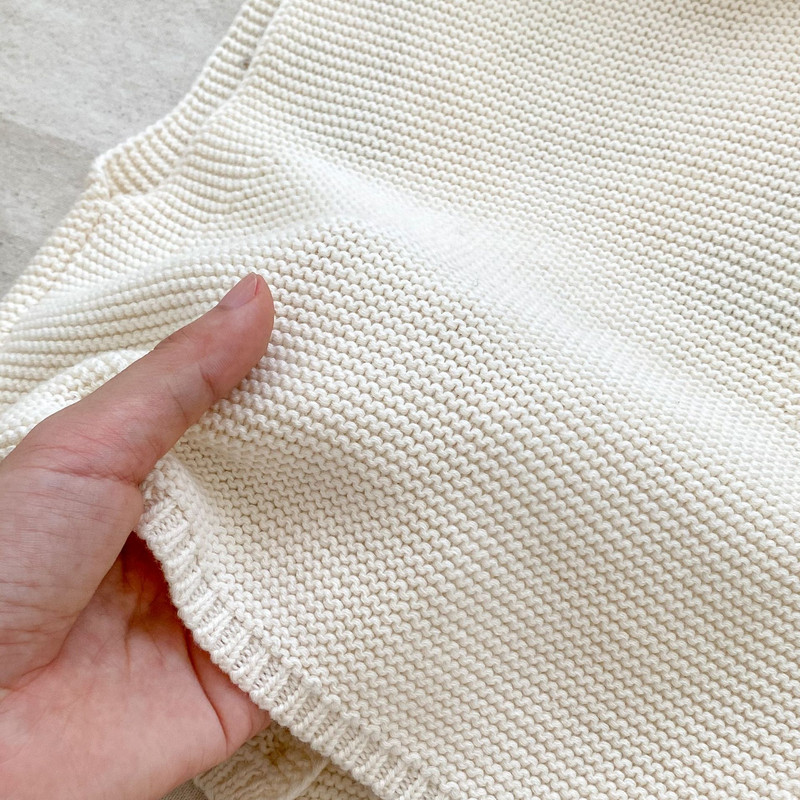 Copii Imbracaminte de tip boutique Fete Vesta de toamna Decolteu in V Tricotat Broderie Culoare uni All-match Casual Moda Frumos Un singur piept