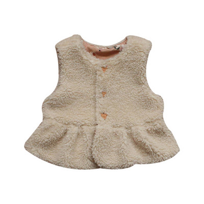 Vaikiški drabužiai mergaitėms Liemenė 2023 m. rudens žiemos apverčiama dėvėjimas gėlėmis marginta pliušinė medvilnė liemenė vienspalvė miela miela