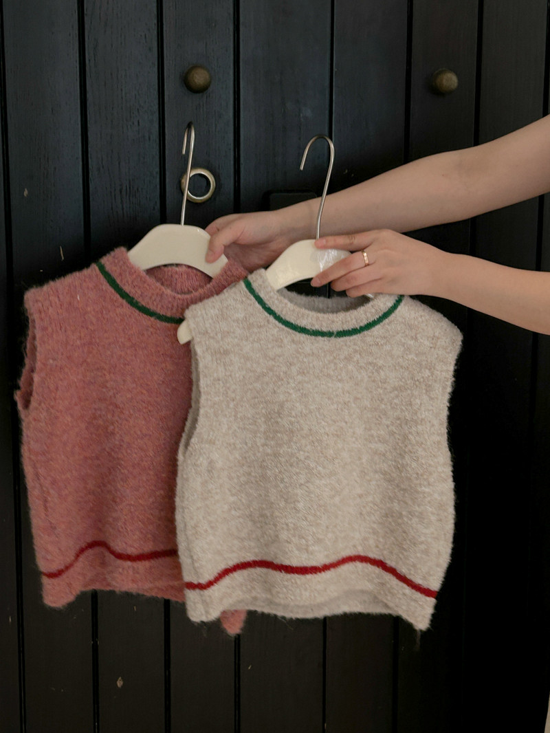 Vestă nouă de toamnă Îmbrăcăminte pentru copii pentru fete Jachetă simplă cu totul asortat Pulover cu gâtul O culoare solidă drăguț fără mâneci tricotat