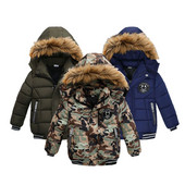 Paltoane de iarnă pentru băieți Jachete cu fermoar pentru băieți Jachetă de iarnă groasă cu glugă pentru copii Imbracaminte exterioară pentru copii 2-6 ani