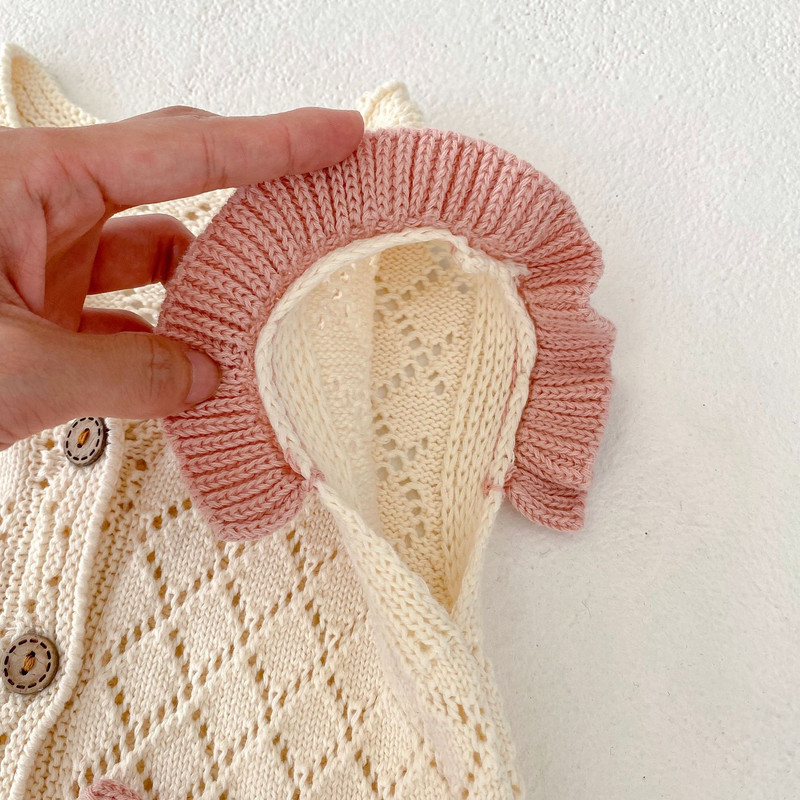 Dječja odjeća za djevojčice, prsluk, jesen 2023, sve za bebe, novorođenčad, leteći prsluk s rukavima, bez rukava, jednoredno kopčanje, slatki