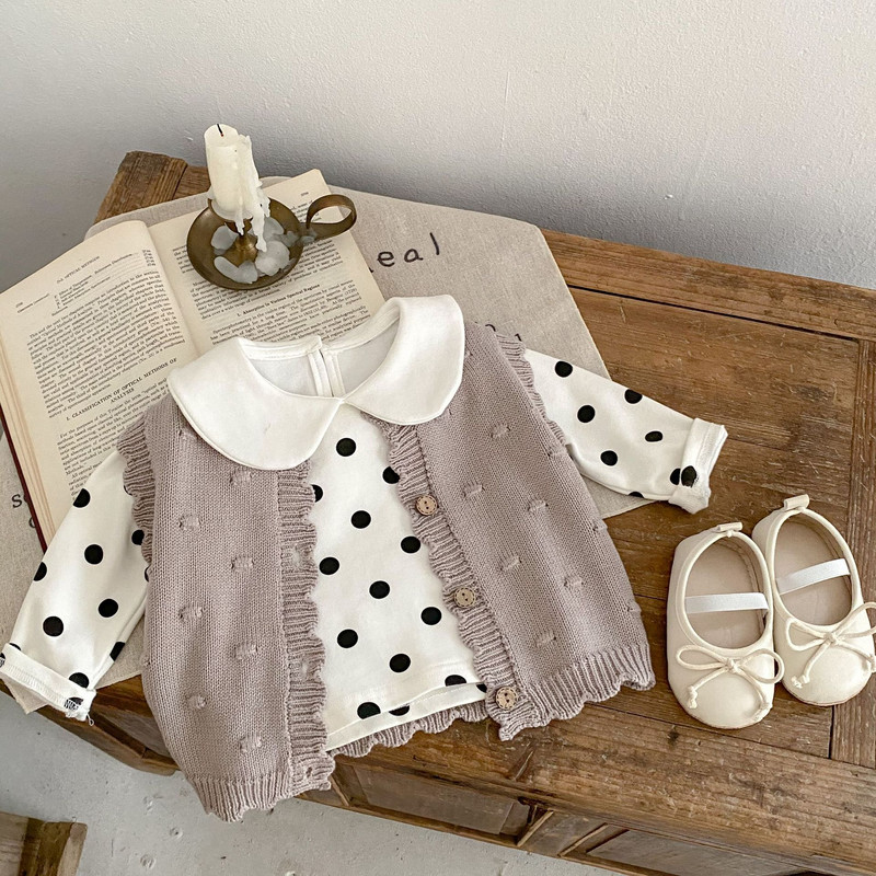 Bērnu apģērbi meitenēm Veste rudens ziema Visi atbilst vienkrāsains trikotāžas mētelis bez piedurknēm, vienrindas O veida kakla tiny Furball